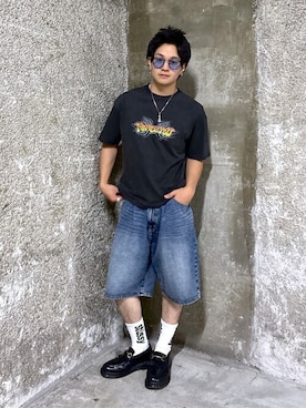 「グラフィックＴ」｜WEGOさん（メンズ・165cm）の夏コーディネート