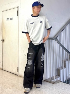 「アイテム（キャップ、その他）」を使った、WEGOさん（メンズ・179cm）の夏コーディネート