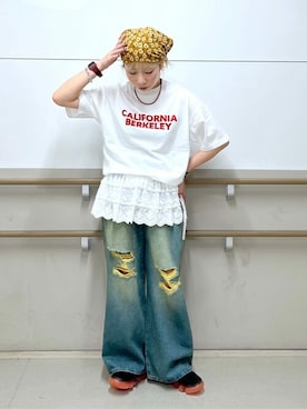 「グラフィックＴ」｜WEGOさん（レディース・157cm）の夏コーディネート