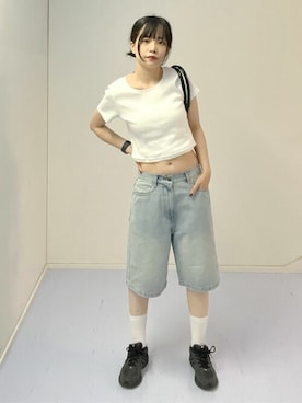 「アイテム（バッグ）」を使った、WEGOさん（レディース・157cm）の夏コーディネート