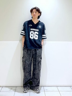 「アイテム（カーゴパンツ）」を使った、WEGOさん（メンズ・179cm）の夏コーディネート