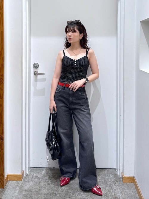 WEGO/スクエアバックルPUベルト