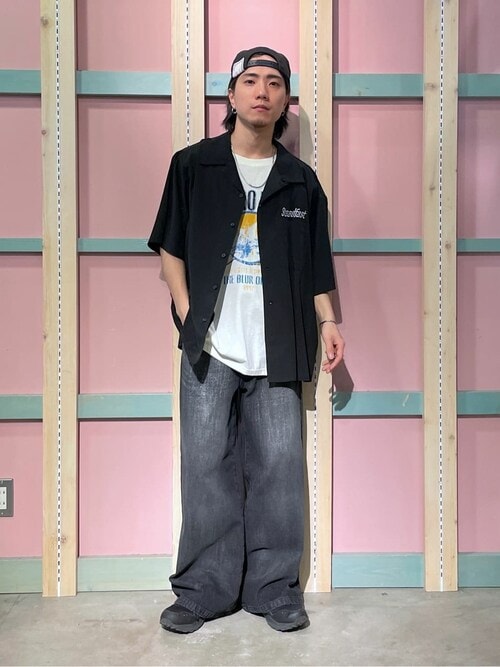 WEGO/【25年春夏新作】オープンカラーグラフィックシャツ