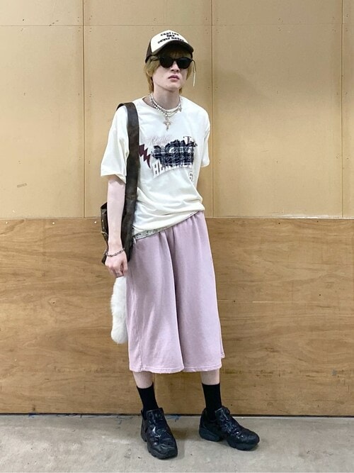 WEGO/レイヤーBIGクロスパールネックレス