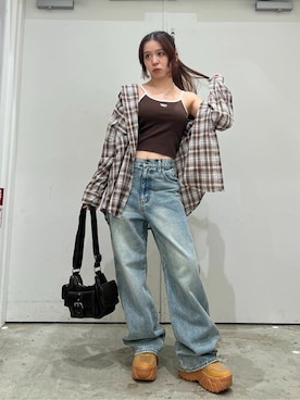 「アイテム（シュシュ）」を使った、WEGOさん（レディース・152cm）の夏コーディネート