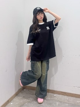 「アイテム（キャップ）」を使った、WEGOさん（レディース・155cm）の夏コーディネート