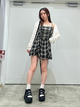 「アイテム（カーディガン/ボレロ）」を使った、WEGOさん（レディース・152cm）の夏コーディネート