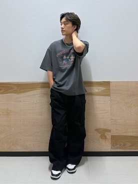 「アイテム（カーゴパンツ）」を使った、WEGOさん（メンズ・170cm）の夏コーディネート