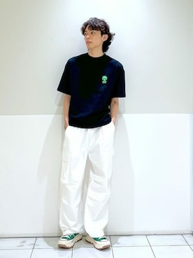 「アイテム（カーゴパンツ）」を使った、WEGOさん（メンズ・179cm）の夏コーディネート