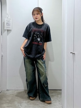 「アイテム（カーゴパンツ）」を使った、WEGOさん（レディース・160cm）の夏コーディネート