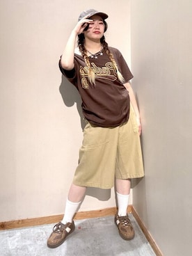 「アイテム（チノパンツ）」を使った、WEGOさん（レディース・161cm）の夏コーディネート