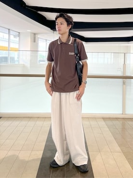 「WEGO（ウィゴー）のアイテム（スラックス）」を使った、WEGOさん（メンズ・172cm）の夏コーディネート