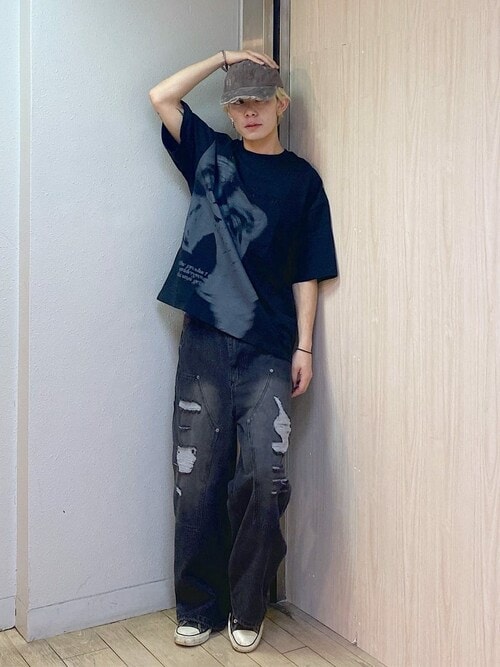 セール】LTR DEPTH/ラインストーングラフィックT（Tシャツ