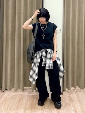 「アイテム（ネックレス）」を使った、WEGOさん（レディース・155cm）の夏コーディネート