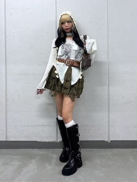「アイテム（ブーツ）」を使った、WEGOさん（レディース・161cm）の夏コーディネート