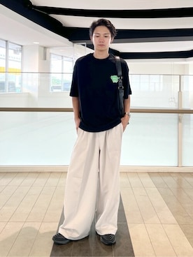 「WEGO（ウィゴー）のアイテム（スラックス）」を使った、WEGOさん（メンズ・172cm）の夏コーディネート