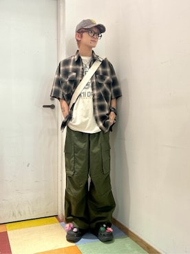 「アイテム（タンクトップ）」を使った、WEGOさん（メンズ・172cm）の夏コーディネート