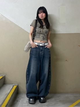 「アイテム（キーホルダー）」を使った、WEGOさん（レディース・164cm）の夏コーディネート
