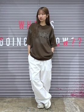 「アイテム（カーゴパンツ）」を使った、WEGOさん（レディース・160cm）の夏コーディネート