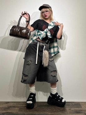 「アイテム（キーホルダー）」を使った、WEGOさん（レディース・148cm）の夏コーディネート