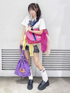 「アイテム（蝶ネクタイ）」を使った、WEGOさん（レディース・163cm）の秋コーディネート