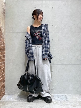 「アイテム（スウェットパンツ）」を使った、WEGOさん（レディース・153cm）の秋コーディネート