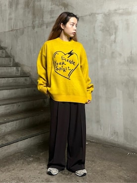 「WEGO（ウィゴー）のアイテム（スラックス）」を使った、WEGOさん（レディース・156cm）の秋コーディネート