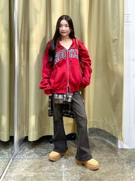 「アイテム（スリッポン）」を使った、WEGOさん（レディース・153cm）の秋コーディネート
