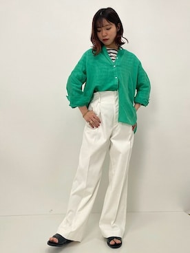 「TABITA（タビタ）のアイテム」を使った、新谷さん（レディース・157cm）の春コーディネート