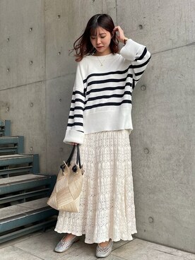 新谷さん(レディース・157cm)の春コーディネート