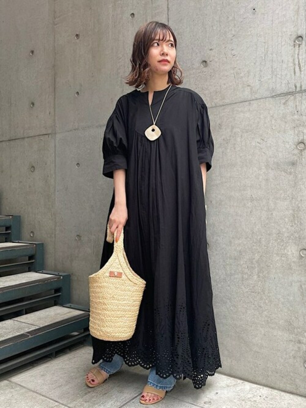 手洗い可能〉シフリーエンブロイダリーワンピース◇を使った人気  