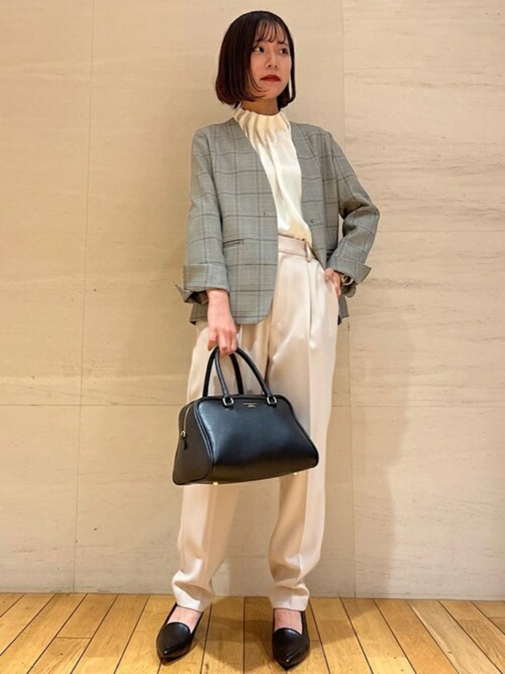 hana様　ノーカラージャケットコーデ hana様 ノーカラージャケットコーデ 実例27】大人のための「ノー