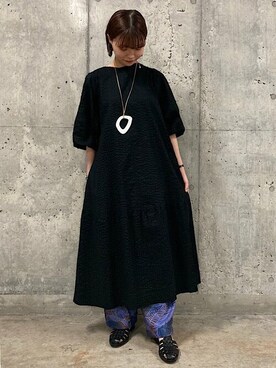 「SHIPS（シップス）のアイテム（ワンピース）」を使った、新谷さん（レディース・157cm）の春コーディネート