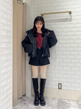 「MAJESTIC LEGON（マジェスティックレゴン）のアイテム」を使った、naaatsumi00さん（レディース・162cm）の秋コーディネート