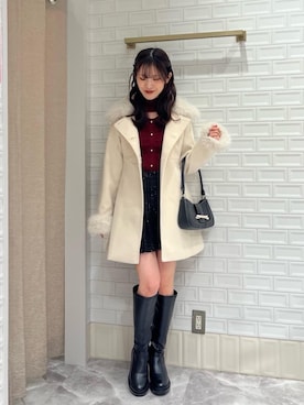 「MAJESTIC LEGON（マジェスティックレゴン）のアイテム（その他アウター）」を使った、naaatsumi00さん（レディース・162cm）の冬コーディネート