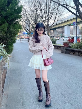 「フェミニン 」｜「アイテム（パンツ）」を使った、naaatsumi00さん（レディース・162cm）の冬コーディネート