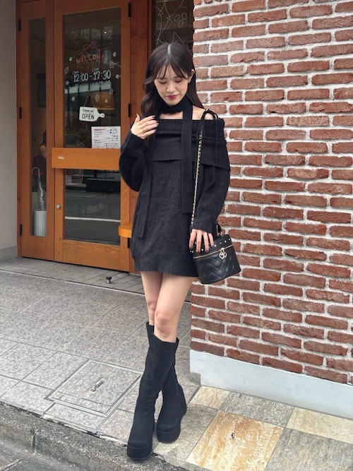 milky planet 黒 セット セール】チョーカー付きオフショルミニワンピ（ワンピース）｜MAJESTIC