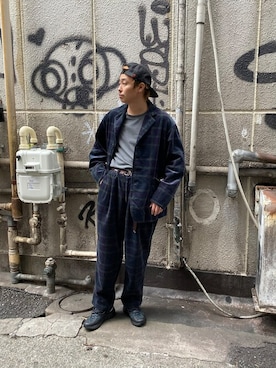 「Gramicci（グラミチ）のアイテム（トップス）」を使った、tenkuluさん（メンズ・174cm）の秋コーディネート