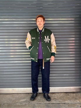 「MILKFED.（ミルクフェド）のアイテム（ジャケット/アウター）」を使った、tenkuluさん（メンズ・174cm）の秋コーディネート