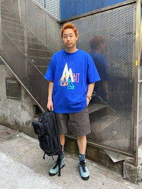 「MANASTASH（マナスタッシュ）のアイテム（バッグ）」を使った、tenkuluさん（メンズ・174cm）の春コーディネート