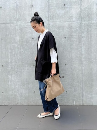 BEARDSLEY ビアズリー Vネックニットベスト ビアズリー BEARDSLEY ドレープVネックニットベスト （beige