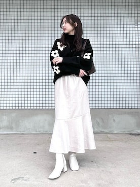 「minia（ミニア）のアイテム（アクセサリー）」を使った、mireiさん（レディース・160cm）の冬コーディネート