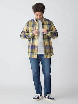 「RED CARD TOKYO（レッドカード）のアイテム」を使った、佐藤さん（メンズ・173cm）の冬コーディネート