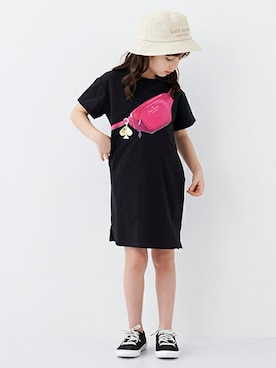 「kate spade new york kids（ケイトスペードニューヨーク）のアイテム（帽子）」を使った、Lovetoxicさん（キッズ・119cm）の夏コーディネート