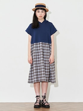 「pom ponette junior（ポンポネットジュニア）のアイテム」を使った、Lovetoxicさん（キッズ・159cm）の夏コーディネート