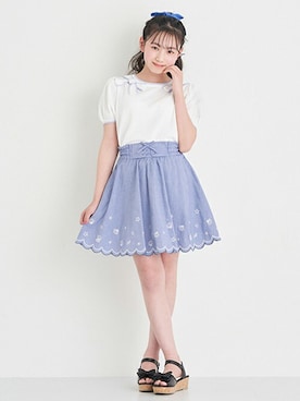 「スカラップ」｜Lovetoxicさん（キッズ・152cm）の夏コーディネート