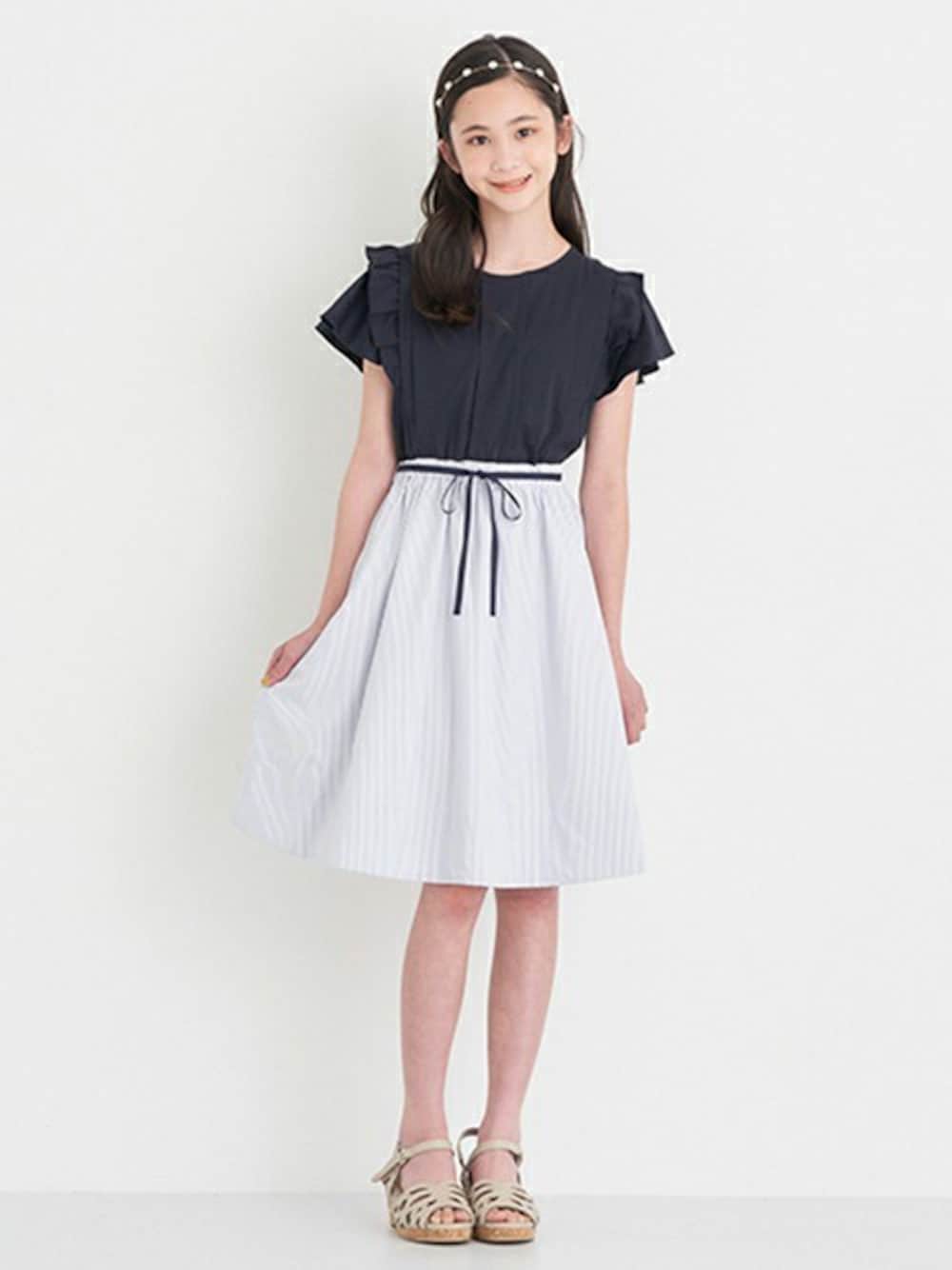 【通販激安】 pom ponette junior（ポンポネットジュニア）の「ドッキング ワンピース