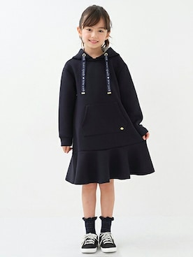 「kate spade new york kids（ケイトスペードニューヨーク）のアイテム（ワンピース/ドレス）」を使った、Lovetoxicさん（キッズ・121cm）の冬コーディネート