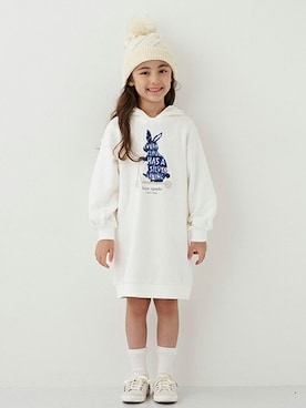 「kate spade new york kids（ケイトスペードニューヨーク）のアイテム（ワンピース/ドレス）」を使った、Lovetoxicさん（キッズ・120cm）の冬コーディネート