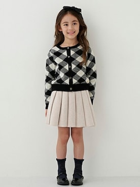 「kate spade new york kids（ケイトスペードニューヨーク）のアイテム（スカート）」を使った、Lovetoxicさん（キッズ・120cm）の冬コーディネート